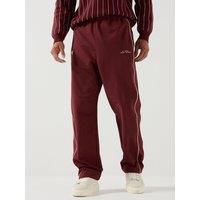 Les Deux Mens Seersucker Track Trousers - Dark Red