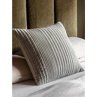 Gallery Direct Cotton Velvet Stitched Cushion Taupe 50X50Cm