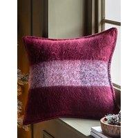Gallery Direct Check Faux Mohair Cushion Merlot 45X45Cm