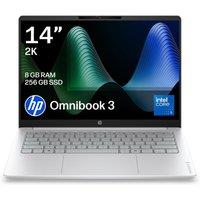 Hp Omnibook 3 - Intel Core 5 - 8Gb Ram - 256Gb Ssd - 14In 2K Ips - Silver - No Power Adaptor Included - Laptop + Microsoft 365 Personal 1 Year
