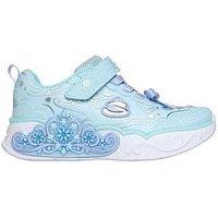 Skechers Girls' Princess Steps Tiara Theme Hook-And-Loop Trainers - Blue