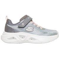 Skechers Girls' Sola Glow 2.0 Ombre Hook-And-Loop Trainers - Grey