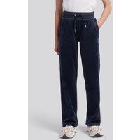Juicy Couture Girls Velour Diamante Straight Leg Joggers - Navy