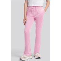 Juicy Couture Girls Velour Diamante Bootcut Joggers - Pink