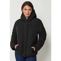 Long Tall Sally Short Padded Coat - Black