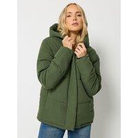 Long Tall Sally Short Padded Coat - Green