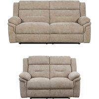The Very Collection Lowen Chunky Weave 3 Seater + 2 Seater Manual Recliner Sofa Set (Buy & Save!)
