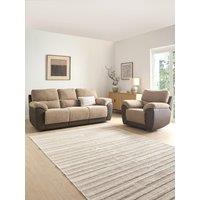 The Very Collection Santori Chenille 3 Seater Sofa + Armchair Manual Recliner Set (Buy & Save!)
