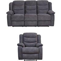 The Very Collection Rothbury Fabric 3 Seater + 2 Seater Manual Recliner Sofa Set (Buy & Save!)