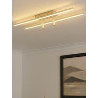 Eglo Eglo Trepiliano Aluminium & Steel Modern Led Linear Ceiling Light, Sandy