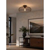 Eglo Eglo Almanzora Industrial Wire Frame Ceiling Light, Black & Copper
