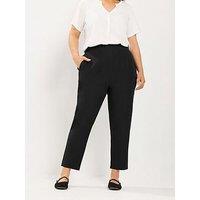 Yours Curve Darted Waist Trouser 28" - Black