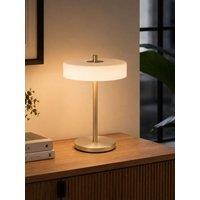 Eglo Salve Opal Glass Table Lamp, Satin Nickel & White