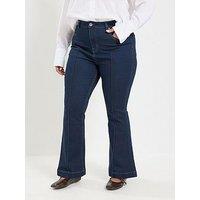 Yours Curve Pintuck Flare Jean 28"