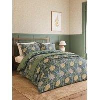 Morris & Co Windrush Quilted Throw 265X260 (Cm) Blue