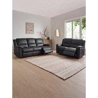 The Very Collection Osaka Leather 3 Seater + 2 Seater Power Recliner Sofa Set (Buy & Save!)