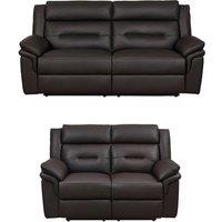 The Very Collection Lowen Faux Leather 3 Seater + 2 Seater Manual Recliner Sofa Set (Buy & Save!)