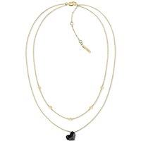 Calvin Klein Women'S Faceted Heart Gold Plated Necklace