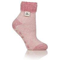 Heat Holders Womens Feather Cuff Non-Slip Heat Holders Lounge Socks