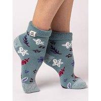 Heat Holders Womens Brushed Terry Grip Sole Lounge Socks