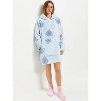 New Look 915 Girls Blue Hot Chocolate Fleece Oversized Hoodie