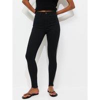 New Look Womens Hallie Stay Black High Waist Super Skinny Jeans - Black