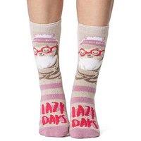 Heat Holders Womens Thermal Knit Soft-Touch Ribbed Novelty Socks