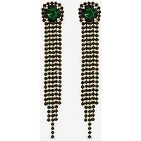 Mood Gold Plated Emerald Drop Earringd