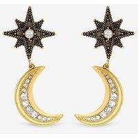 Mood Two Tone Celestial Charm Earrings