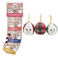 Rosewood Cat Christmas Dinner Cat Stocking/Festive Bauble Trio Toy