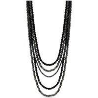 Mood Gold Plated Polished And Multi Colour Beaded Multirow Necklace