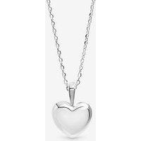 Inicio Silver Polished Puff Heart Pendant
