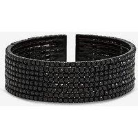 Mood Jet Crystal Cuff Bracelet