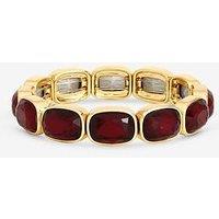Mood Gold Plated And Red Stretch Bracelet