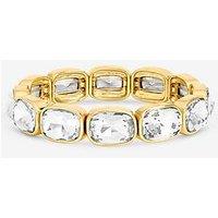 Mood Gold Plated And Crystal Stretch Barcelet
