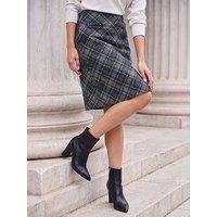 Roman Bias Check Pull On Skirt