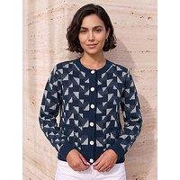 Roman Abstract Pattern Knit Cardigan