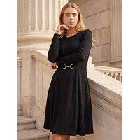 Roman Textured Trim Detail Dress