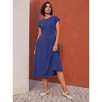Roman Side Pleat Detail Dress