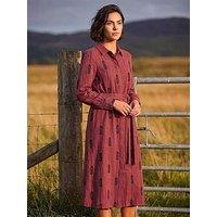 Roman Embroidered Belted Midi Dress