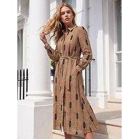 Roman Belted Embroidery Dress