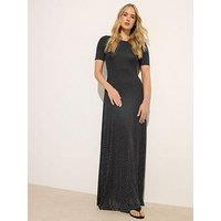 Long Tall Sally Spot Column Maxi Dress - Black