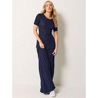 Long Tall Sally Spot Column Maxi Dress - Blue