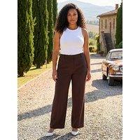 Roman Curve Tailored Wide Leg Stretch Trouser