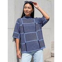 Roman Check Short Sleeve Jumper