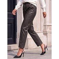 Roman Petite Textured Pu Trouser