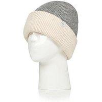 Heat Holders Two Tone Contrast Turnover Hat - Silver Melange