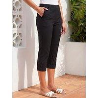 Roman Frill Pocket Bengaline Crop Trouser