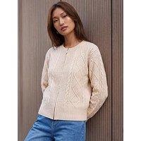 Roman Knitted Cable Bomber
