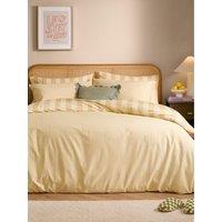 Furn The Ultimate Stripe Single Duvet Set Custard Cream